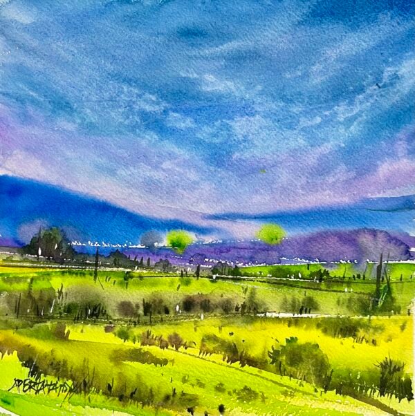 Apoorva Vaidya / Green Bulbs / Size 11 x 11 inches / Watercolour on paper