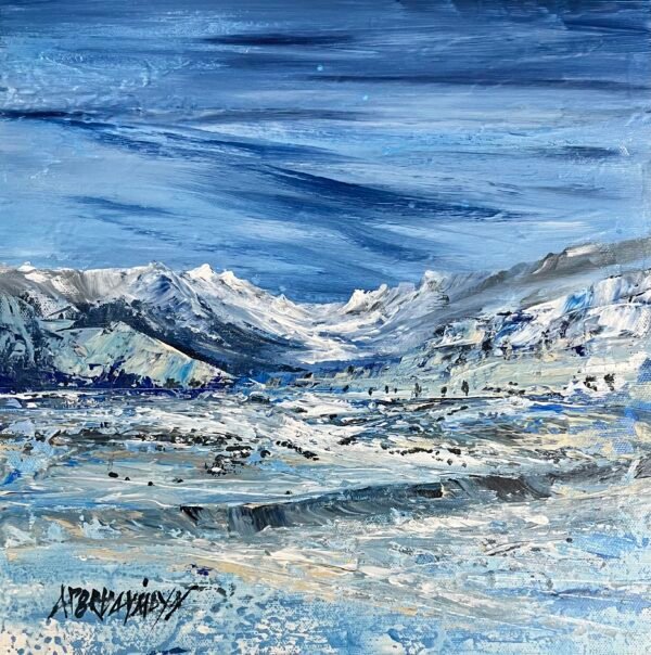 Apoorva Vaidya / Hampta Pass / Size 11 x 11 inches / Acrylic on canvas