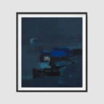 Sucheta Tarde / misty night / Size 30 x 30 inches / Acrylic on canvas