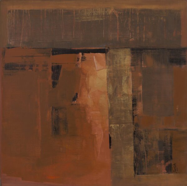 Sucheta Tarde / Morning birds eye view / Size 30 x 30 inches / Acrylic on canvas