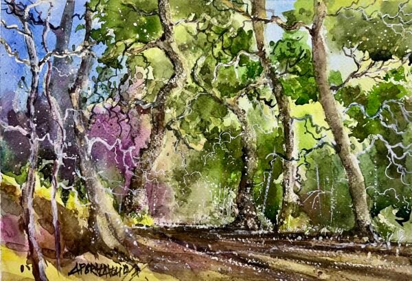 Apoorva Vaidya / Unknown Pathways 1 / Size 8 x 11 inches / Watercolour on paper