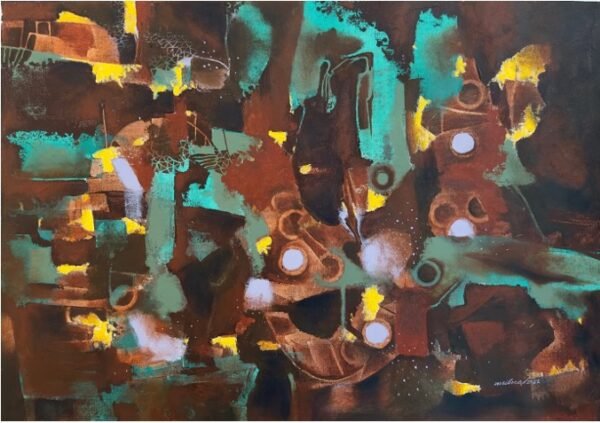 Milna Sajee / Deep in the realm of the unconscious-III / Size 81 x 56 cm / Acrylic on canvas