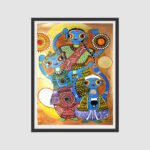 Madhusudhan Mahale / Eternal Bond – A Playful Family / Size 27*34 Inch / Acrylic on Canvas