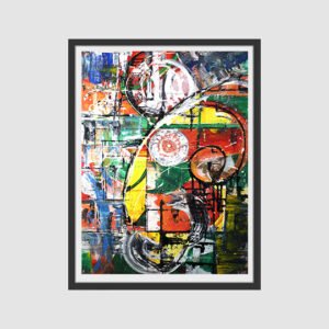 Madhusudhan Mahale / Golden Ratio Ganesha / Size 23*35 Inch / Acrylic on Canvas