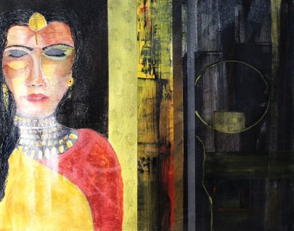 Madhusudhan Mahale / Inner Mind - The Silent Reflection / Size – 90 x 60 cm / Acrylic on Canvas
