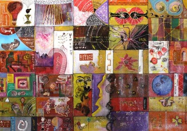 Madhusudhan Mahale / Mothers - The Tapestry of Life / Size – 90 x 60 cm / Acrylic on Canvas
