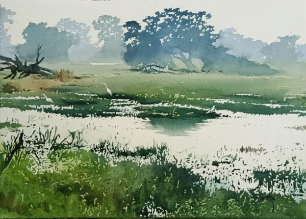 Vikas V. Patnekar / An early Winter / Size 22 x 15 inches / Watercolour on D’Arches Paper