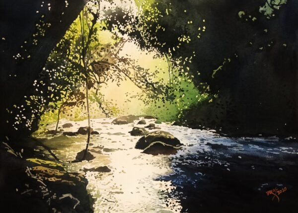 Vikas V. Patnekar / Light Eternal / Size 22 x 15 inches / Watercolour on D’Arches Paper