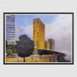 Shirish Deshpande / The Glam Spot of Mumbai / Size 22 x 30 inches / Ballpoint pens on Handmade paper