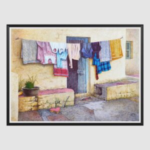 Shirish Deshpande / Untitled-007 / Size 14 x 20 inches / Ballpoint pens on Handmade paper