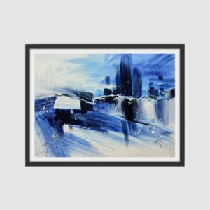 Vikas V. Patnekar / Blue winds / Size 22 X 15 inches / Watercolour on D’Arches Paper