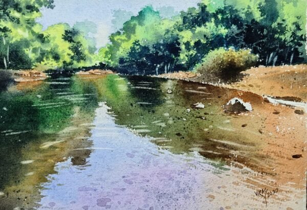 Vikas V. Patnekar / Reflections / Size 11 x 8 inches / Watercolour on D’Arches Paper